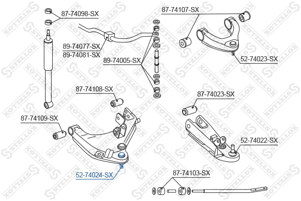 Rotule de suspension STELLOX 52-74024-SX