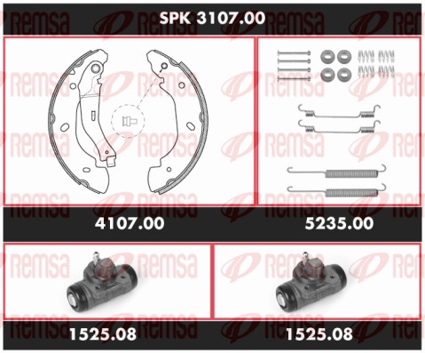 Kit de freins, freins à tambours REMSA SPK 3107.00