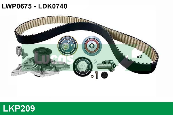 Pompe à eau + kit de courroie crantée LUCAS LKP209