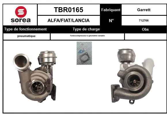 Turbocompresseur, suralimentation EAI TBR0165