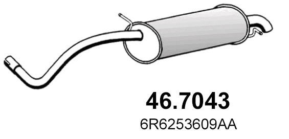 Silencieux arrière ASSO 46.7043