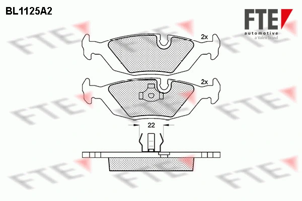 Kit de plaquettes de frein, frein à disque FTE 9010037