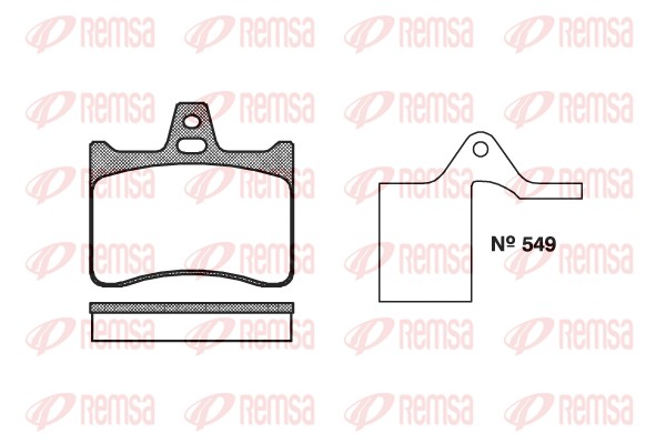 Kit de plaquettes de frein, frein à disque REMSA 0088.10
