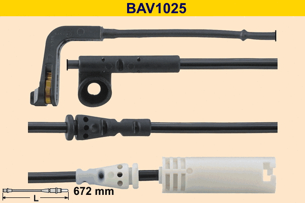 Contact d'avertissement, usure des plaquettes de frein BARUM BAV1025