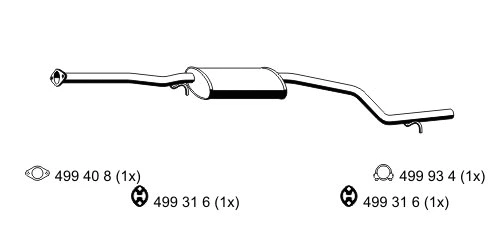 Silencieux central ERNST 343060