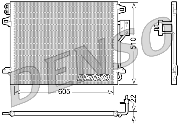 Condenseur, climatisation DENSO DCN06006