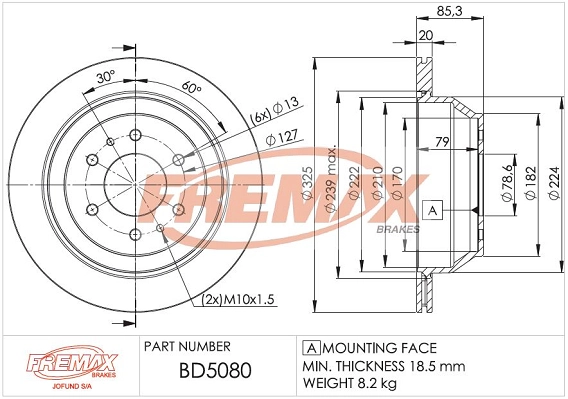 Disque de frein FREMAX BD-5080