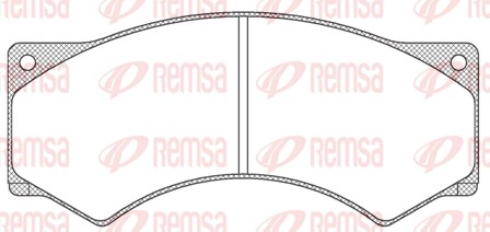 Kit de plaquettes de frein, frein à disque REMSA JCA 277.00