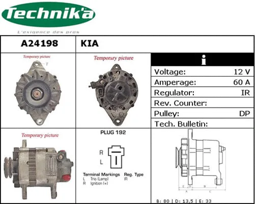 Alternateur Technika A24198