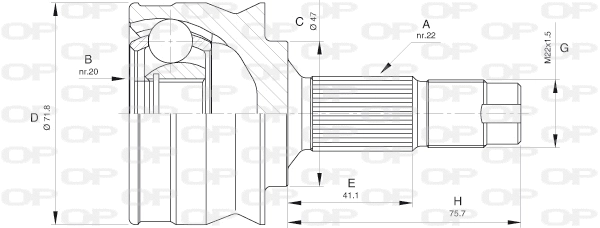 Jeu de joints, arbre de transmission OPEN PARTS CVJ5397.10