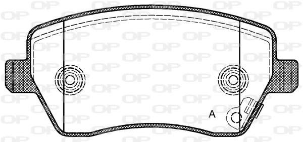 Kit de plaquettes de frein, frein à disque OPEN PARTS BPA0987.11