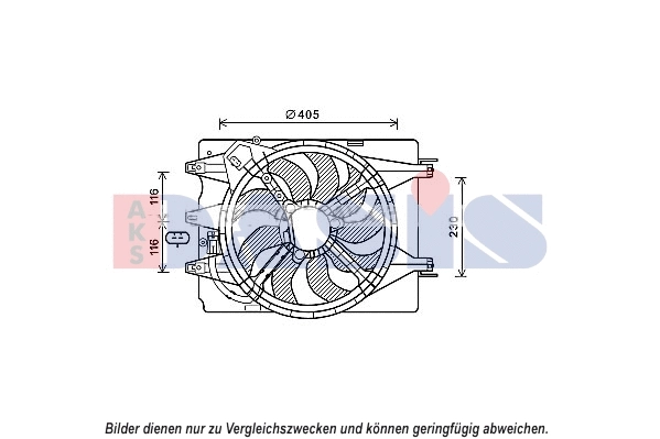 Ventilateur, refroidissement du moteur AKS DASIS 088103N