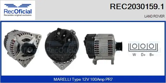 Alternateur RECOFICIAL REC2030159.1