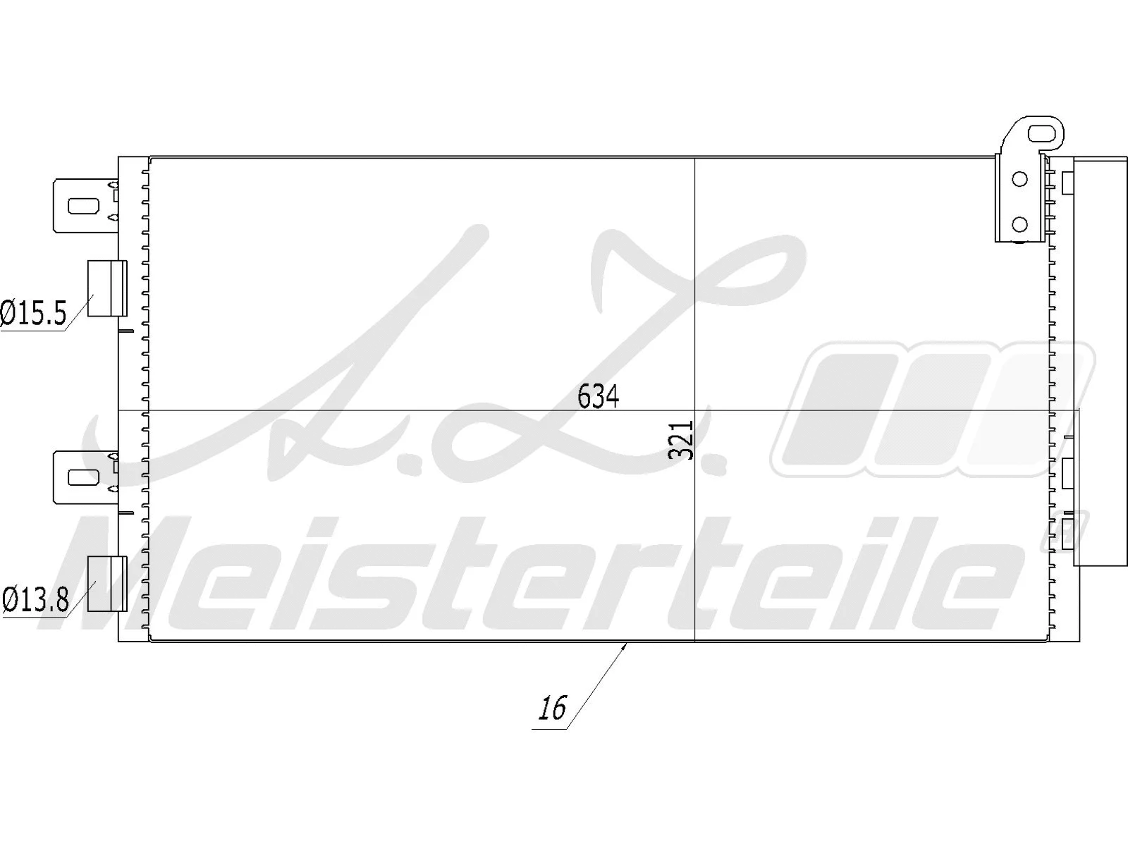 Condenseur, climatisation A.Z. Meisterteile AZMT-45-030-1279