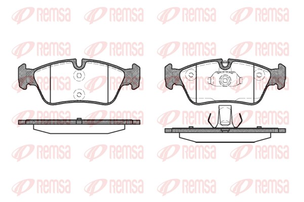 Kit de plaquettes de frein, frein à disque REMSA 0384.40