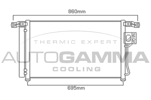 Condenseur, climatisation AUTOGAMMA 104099