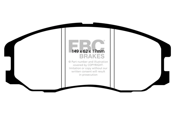 Kit de plaquettes de frein, frein à disque EBC Brakes DP61975