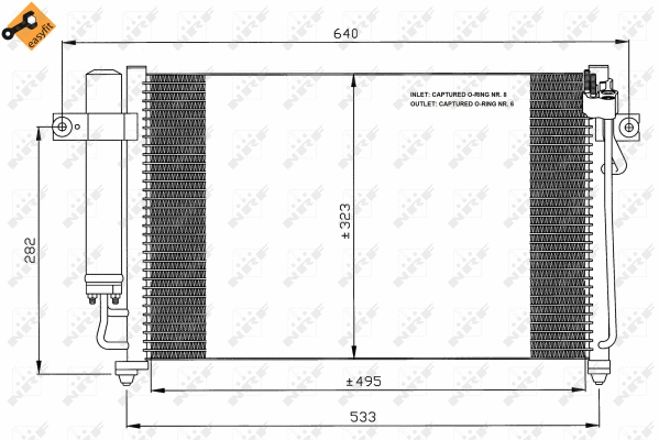 Condenseur, climatisation NRF 35476