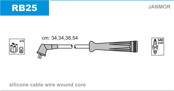 Kit de câbles d'allumage JANMOR RB25