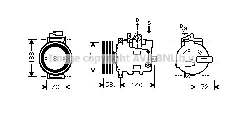 Compresseur, climatisation PRASCO AIAK262