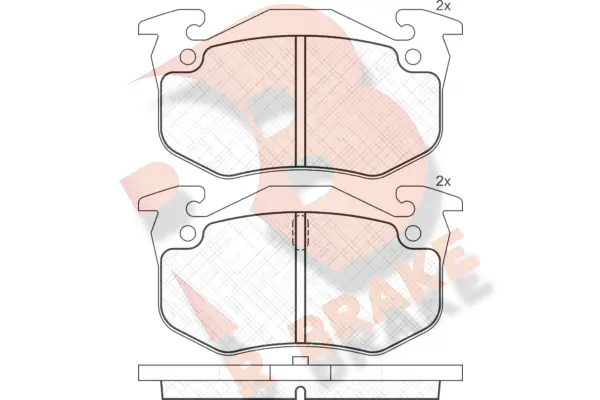 Kit de plaquettes de frein, frein à disque R BRAKE RB0649