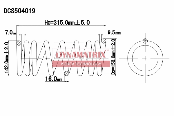 Ressort de suspension DYNAMATRIX DCS504019