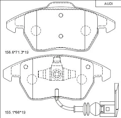 Kit de plaquettes de frein, frein à disque ASIMCO KD7791