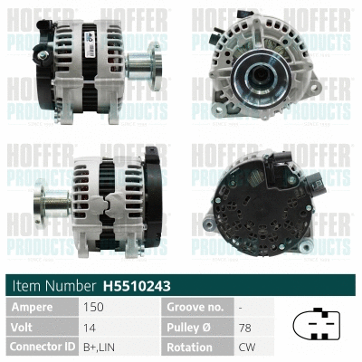 Alternateur HOFFER H5510243