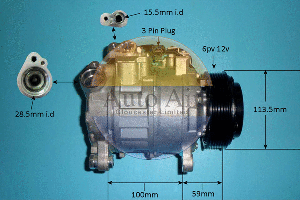 Compresseur, climatisation AUTO AIR GLOUCESTER 14-2079P