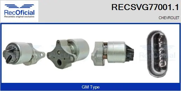 Vanne EGR RECOFICIAL RECSVG77001.1