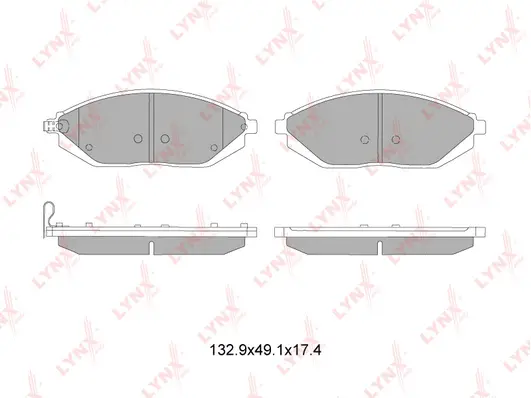 Kit de plaquettes de frein, frein à disque LYNXAUTO BD-1815