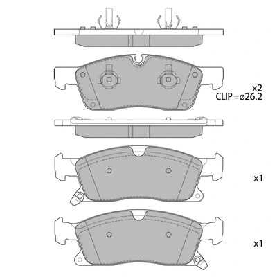 Kit de plaquettes de frein, frein à disque HAGEN GP4103