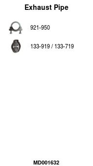 Tuyau d'échappement FA1 MD001632