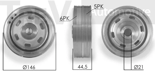 Poulie, vilebrequin TREVI AUTOMOTIVE PC1044