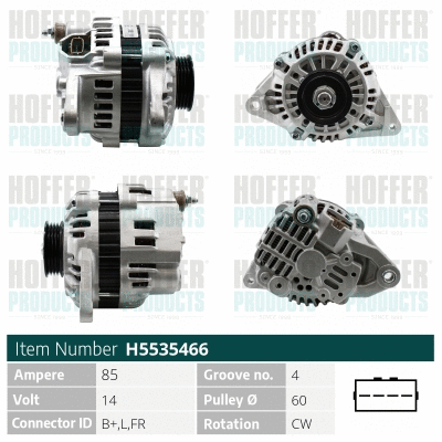 Alternateur HOFFER H5535466