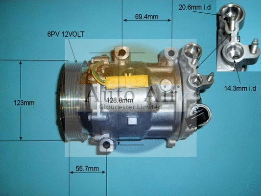 Compresseur, climatisation AUTO AIR GLOUCESTER 14-1311