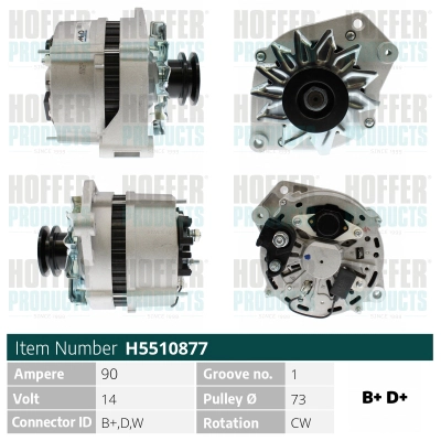 Alternateur HOFFER H5510877