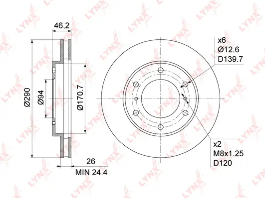 Disque de frein LYNXAUTO BN-1090