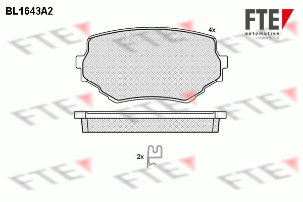 Kit de plaquettes de frein, frein à disque FTE 9010264