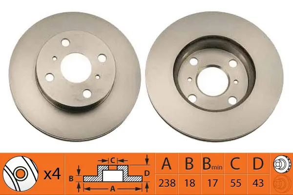 Disque de frein SB BR21115T