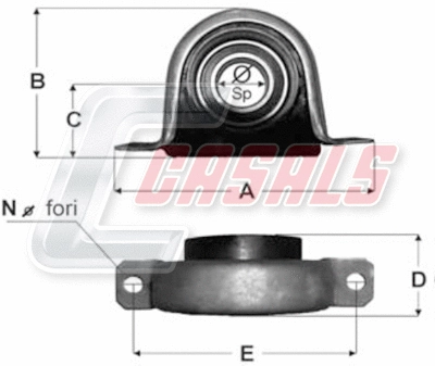 Suspension, arbre de cardan CASALS ST7