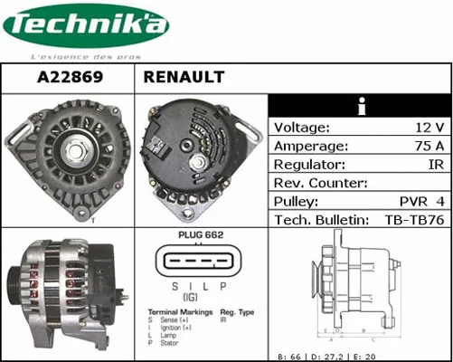 Alternateur Technika A22869