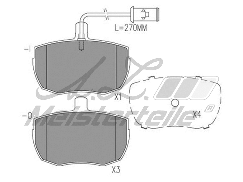 Kit de plaquettes de frein, frein à disque A.Z. Meisterteile AZMT-44-022-1807