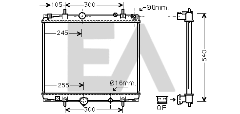 Radiateur, refroidissement du moteur EACLIMA 31R55102