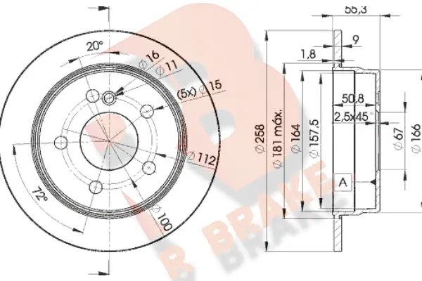 Disque de frein R BRAKE 78RBD26470