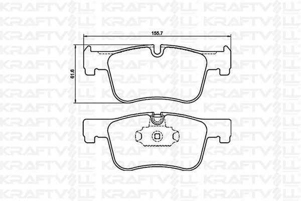 Kit de plaquettes de frein, frein à disque KRAFTVOLL GERMANY 07010106