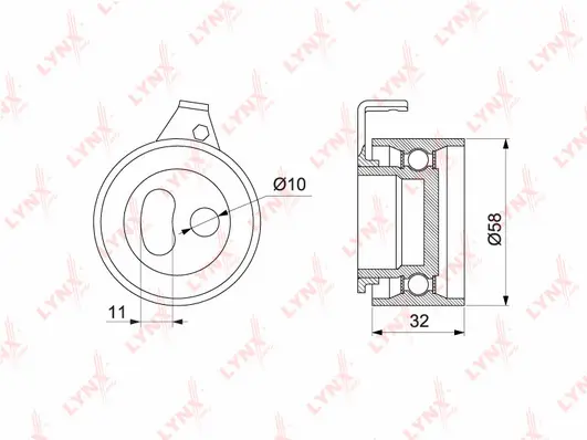 Poulie de tension, courroie crantée LYNXAUTO PB-1217
