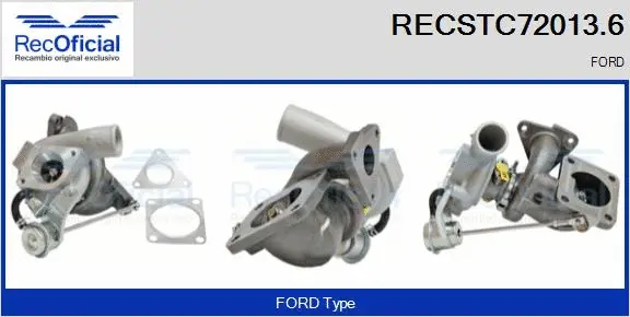 Turbocompresseur, suralimentation RECOFICIAL RECSTC72013.6