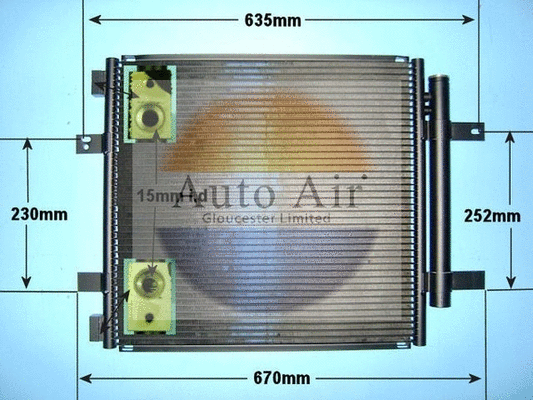 Condenseur, climatisation AUTO AIR GLOUCESTER 16-2051
