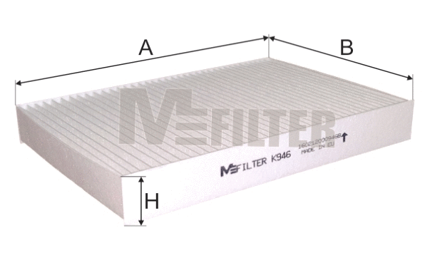 Filtre, air de l'habitacle MFILTER K 946
